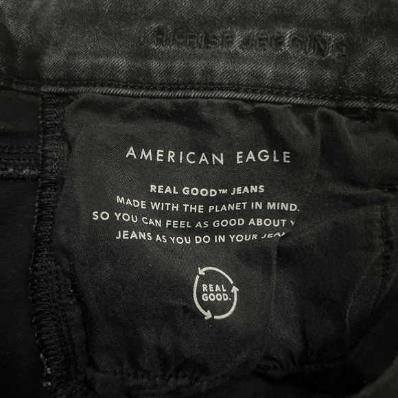 American Eagle High Distress Mom Jean & Next Level HR Jegging Black Size 14 2lot - Picture 10 of 11